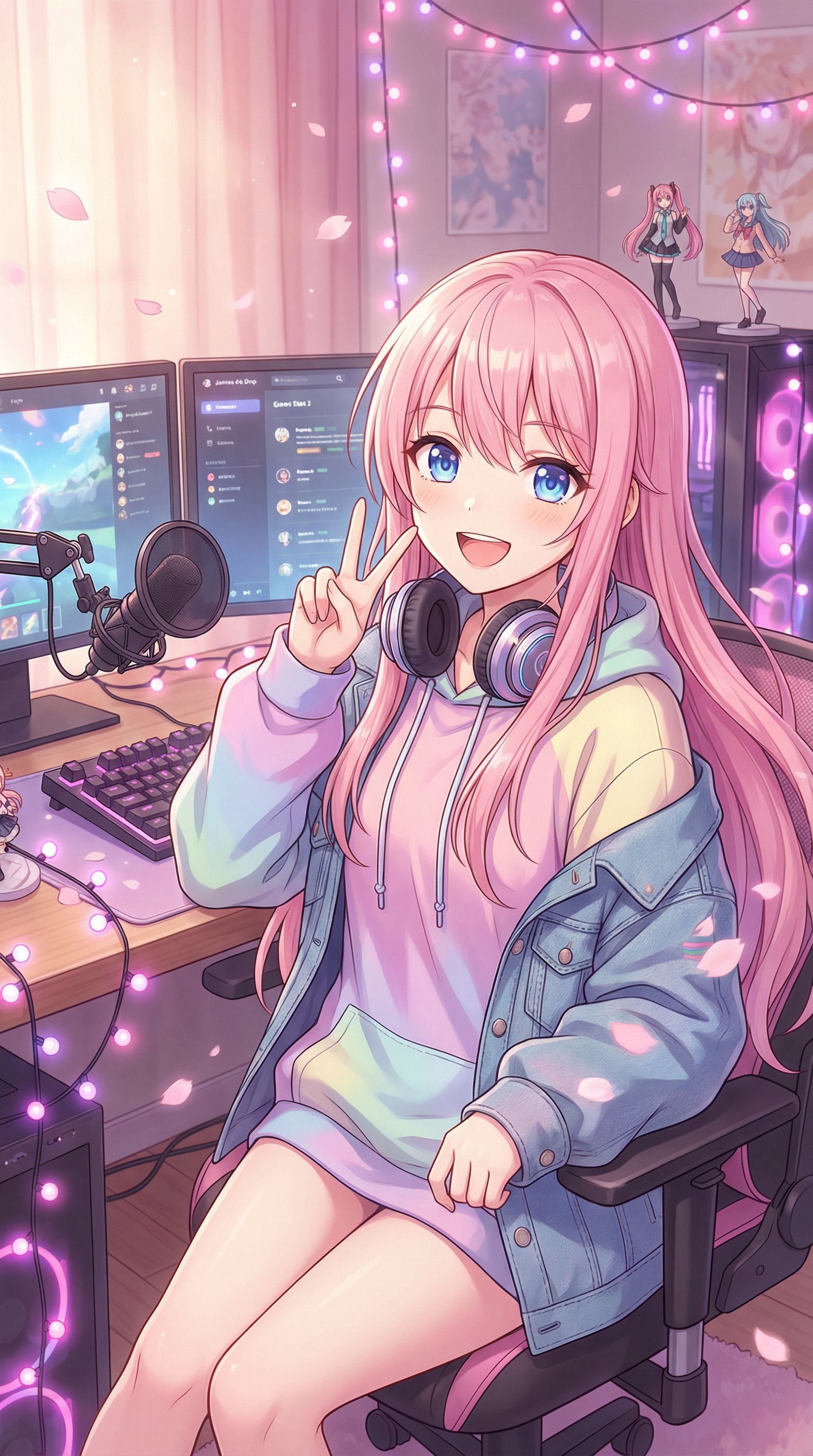 抖阴原创视频 - 粉发少女的直播日常